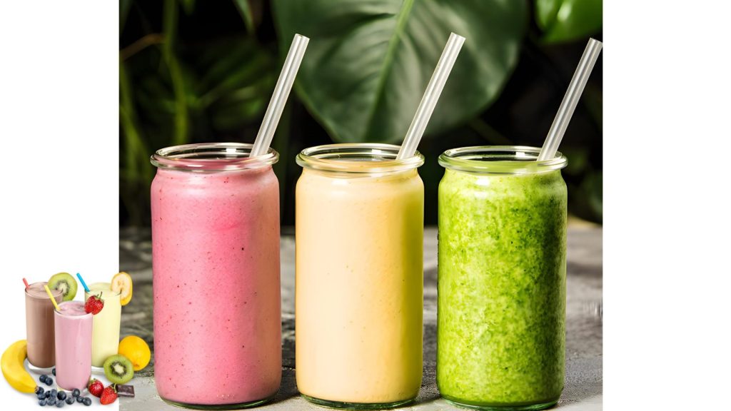 Three colorful smoothies showcasing The Ultimate Guide to a Smoothie Diet."